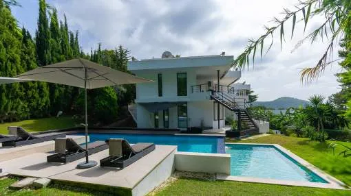  Previously listed at 4.5M | auction opens 01 - 14 December: Villa overlooking downtown Ibiza, the countryside and the sea for sale